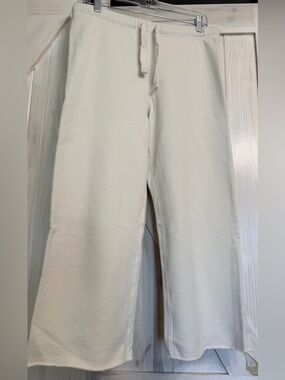 NWT Frank and Eileen M Ivory Catherine Triple Terry track sweatpants